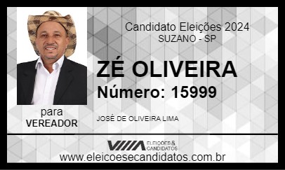 Candidato ZÉ OLIVEIRA 2024 - SUZANO - Eleições