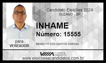 Candidato INHAME 2024 - SUZANO - Eleições