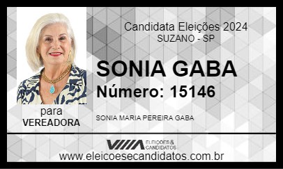 Candidato SONIA GABA 2024 - SUZANO - Eleições