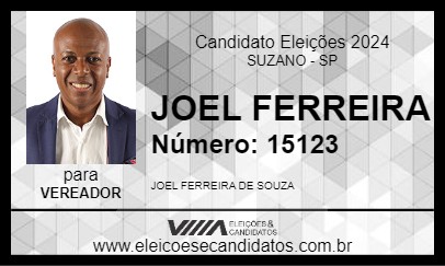 Candidato JOEL FERREIRA 2024 - SUZANO - Eleições