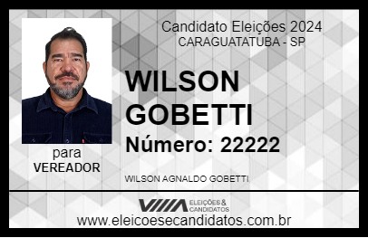 Candidato WILSON GOBETTI 2024 - CARAGUATATUBA - Eleições