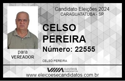 Candidato CELSO PEREIRA 2024 - CARAGUATATUBA - Eleições