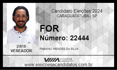 Candidato FOR 2024 - CARAGUATATUBA - Eleições