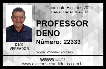 Candidato PROFESSOR DENO 2024 - CARAGUATATUBA - Eleições