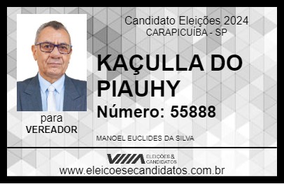 Candidato KAÇULLA DO PIAUHY 2024 - CARAPICUÍBA - Eleições