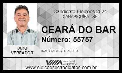 Candidato CEARÁ DO BAR 2024 - CARAPICUÍBA - Eleições