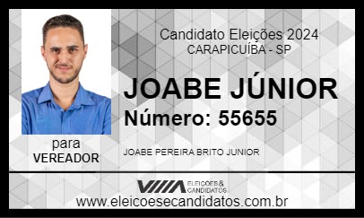 Candidato JOABE JÚNIOR 2024 - CARAPICUÍBA - Eleições