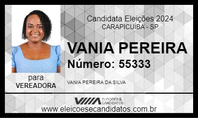 Candidato VANIA PEREIRA 2024 - CARAPICUÍBA - Eleições