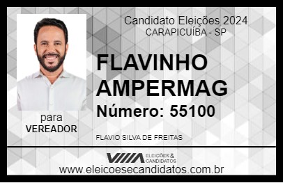 Candidato FLAVINHO AMPERMAG 2024 - CARAPICUÍBA - Eleições