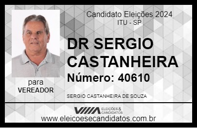 Candidato DR SERGIO CASTANHEIRA 2024 - ITU - Eleições