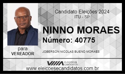 Candidato NINNO MORAIS 2024 - ITU - Eleições