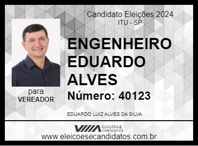 Candidato ENGENHEIRO EDUARDO ALVES 2024 - ITU - Eleições