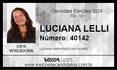 Candidato LUCIANA LELLI 2024 - ITU - Eleições