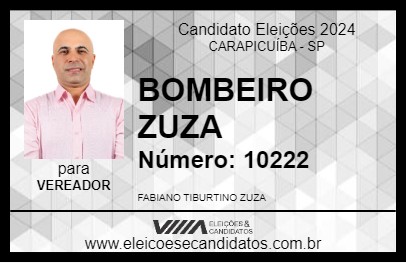 Candidato BOMBEIRO ZUZA 2024 - CARAPICUÍBA - Eleições