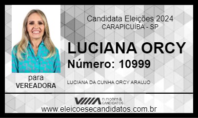 Candidato LUCIANA ORCY 2024 - CARAPICUÍBA - Eleições