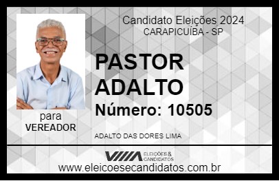 Candidato PASTOR ADALTO 2024 - CARAPICUÍBA - Eleições