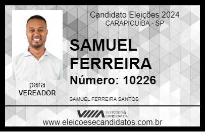 Candidato SAMUEL FERREIRA 2024 - CARAPICUÍBA - Eleições