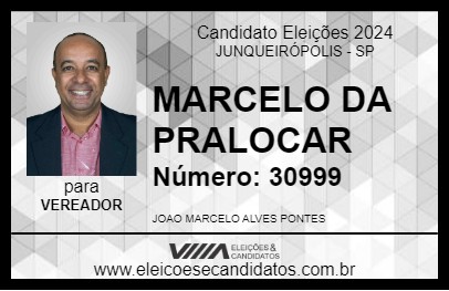 Candidato MARCELO DA PRALOCAR 2024 - JUNQUEIRÓPOLIS - Eleições