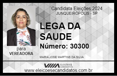 Candidato LEGA DA SAUDE 2024 - JUNQUEIRÓPOLIS - Eleições