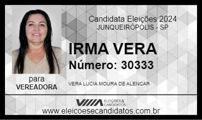 Candidato IRMA VERA 2024 - JUNQUEIRÓPOLIS - Eleições