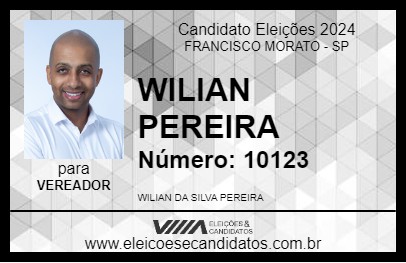 Candidato WILIAN PEREIRA 2024 - FRANCISCO MORATO - Eleições