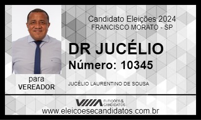 Candidato DR JUCÉLIO 2024 - FRANCISCO MORATO - Eleições