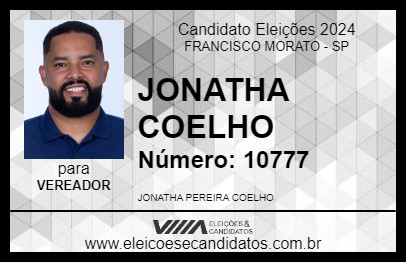 Candidato JONATHA COELHO 2024 - FRANCISCO MORATO - Eleições