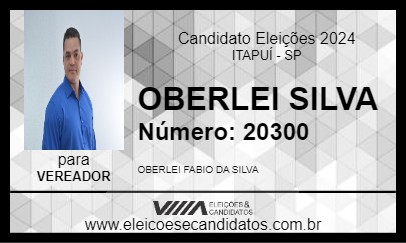 Candidato OBERLEI SILVA 2024 - ITAPUÍ - Eleições