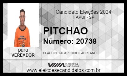 Candidato PITCHÃO DO MOTO TAXI 2024 - ITAPUÍ - Eleições