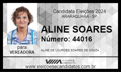 Candidato ALINE SOARES 2024 - ARARAQUARA - Eleições