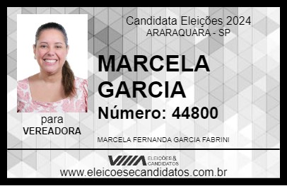 Candidato MARCELA GARCIA 2024 - ARARAQUARA - Eleições