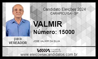 Candidato VALMIR 2024 - CARAPICUÍBA - Eleições