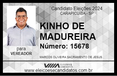 Candidato KINHO DE MADUREIRA 2024 - CARAPICUÍBA - Eleições