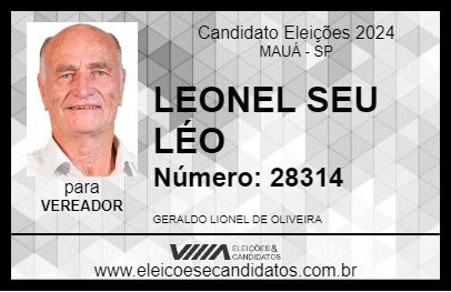 Candidato LEONEL SEU LÉO 2024 - MAUÁ - Eleições