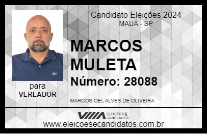 Candidato MARCOS MULETA 2024 - MAUÁ - Eleições