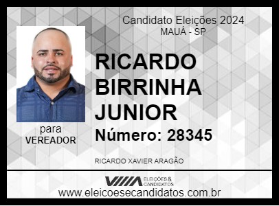 Candidato RICARDO BIRRINHA JUNIOR 2024 - MAUÁ - Eleições