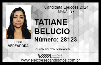 Candidato TATIANE BELUCIO 2024 - MAUÁ - Eleições