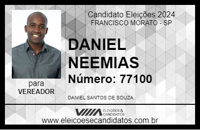 Candidato DANIEL NEEMIAS 2024 - FRANCISCO MORATO - Eleições