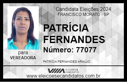 Candidato PATRÍCIA FERNANDES 2024 - FRANCISCO MORATO - Eleições