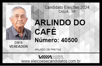 Candidato ARLINDO DO CAFÉ 2024 - CAIUÁ - Eleições