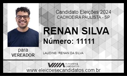 Candidato RENAN SILVA 2024 - CACHOEIRA PAULISTA - Eleições