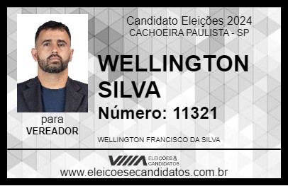 Candidato WELLINGTON SILVA 2024 - CACHOEIRA PAULISTA - Eleições