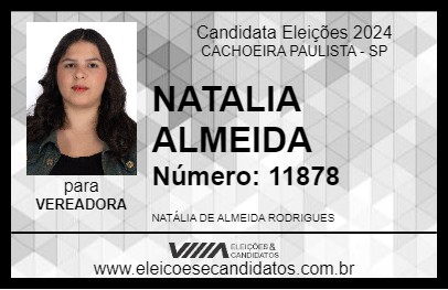 Candidato NATALIA ALMEIDA 2024 - CACHOEIRA PAULISTA - Eleições