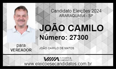 Candidato JOÃO CAMILO 2024 - ARARAQUARA - Eleições