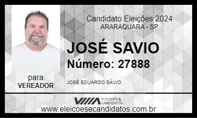 Candidato JOSÉ SAVIO 2024 - ARARAQUARA - Eleições