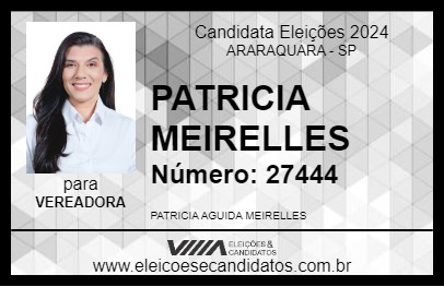 Candidato PATRICIA MEIRELLES 2024 - ARARAQUARA - Eleições