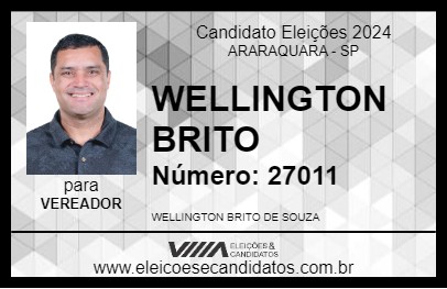 Candidato WELLINGTON BRITO 2024 - ARARAQUARA - Eleições