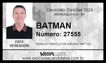 Candidato BATMAN 2024 - ARARAQUARA - Eleições