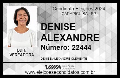 Candidato DENISE ALEXANDRE 2024 - CARAPICUÍBA - Eleições