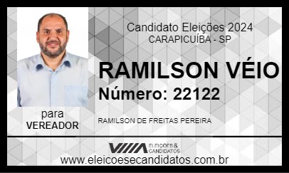 Candidato RAMILSON VÉIO 2024 - CARAPICUÍBA - Eleições